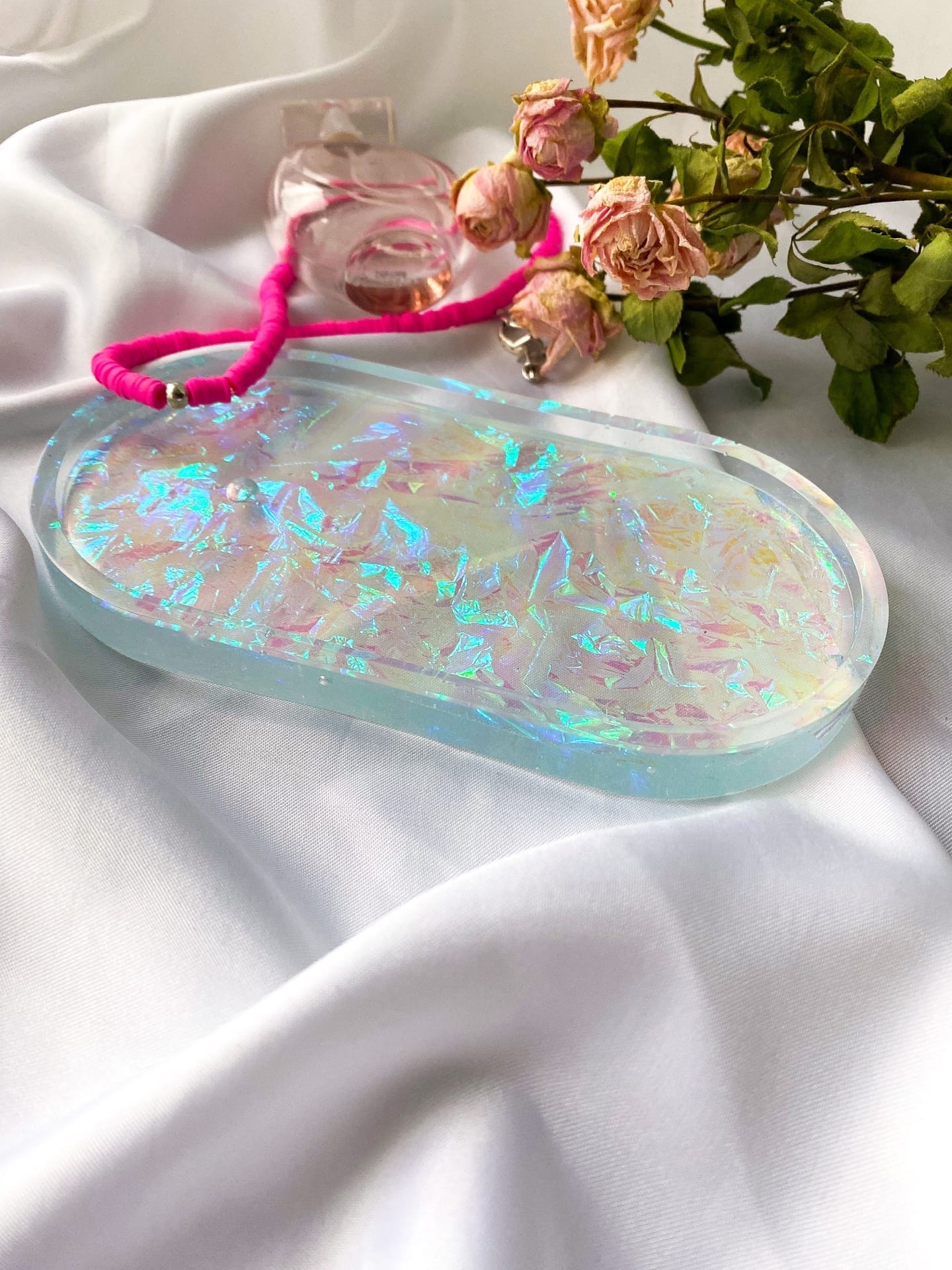 Plate coaster for mugs table setting epoxy resin handmade stand for candles home decor