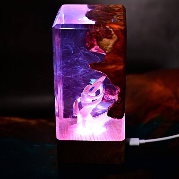 Pokemon night light,pokemon,pokemon epoxy lamp, resin lamp, resin night light, epoxy resin lamp, table lamp, custom nigh