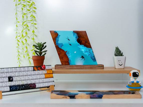 Polygon deep octopus sea, night light, epoxy lamp, resin lamp, resin night light,epoxy resin lamp,table lamp,custom nigh
