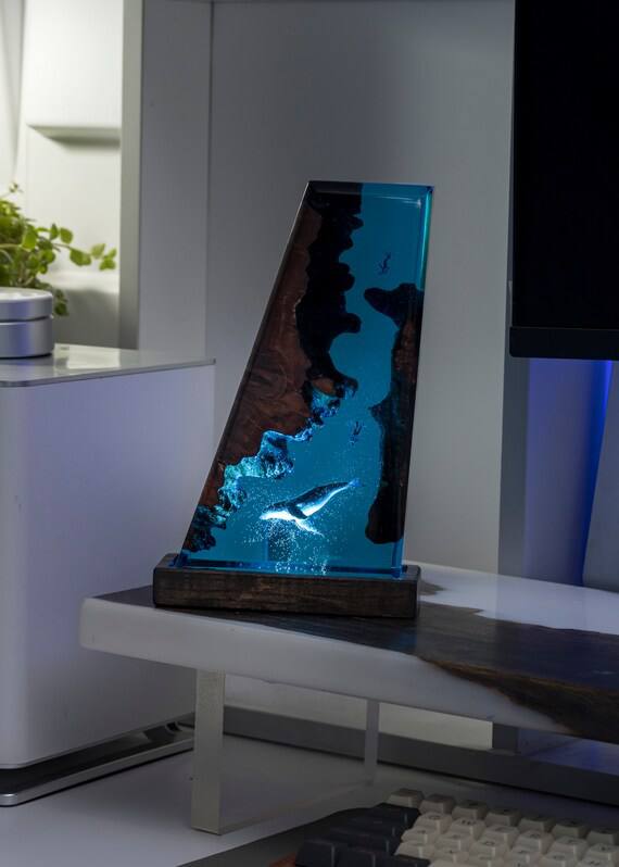 Squared , night light, epoxy lamp, resin lamp, lamp night , epoxy resin lamp, table lamp, custom night light, night lamp