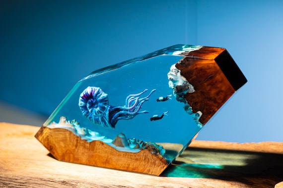 Landscape Light, Night Light, Epoxy Lamp